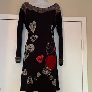 Desigual dress heart shaped designs.